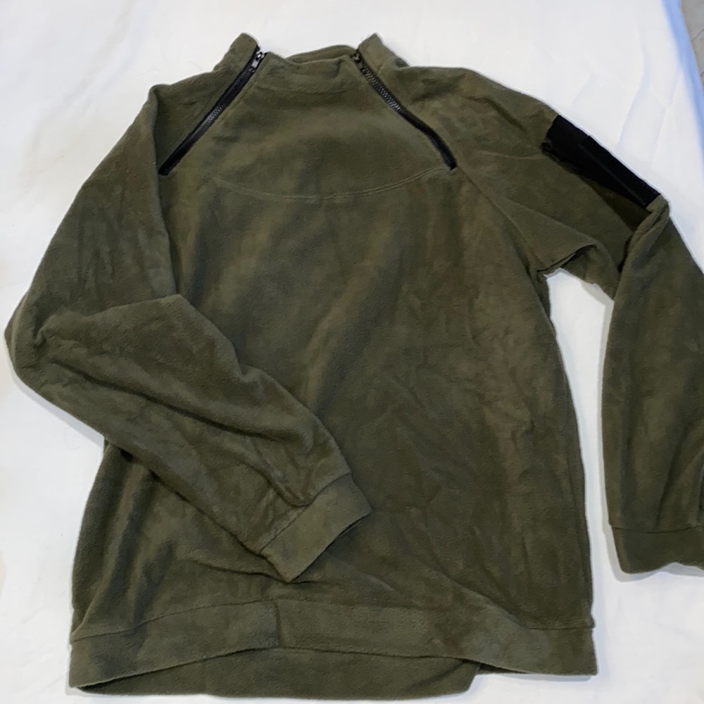 Men’s Outdoor Fleece Warm Henry Collar Tactical Sweatshirt